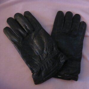 Black Leather Gloves